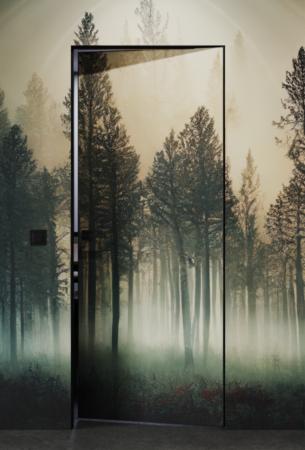 INVISIBLE дверь внутреннего открывания с черной кромкой